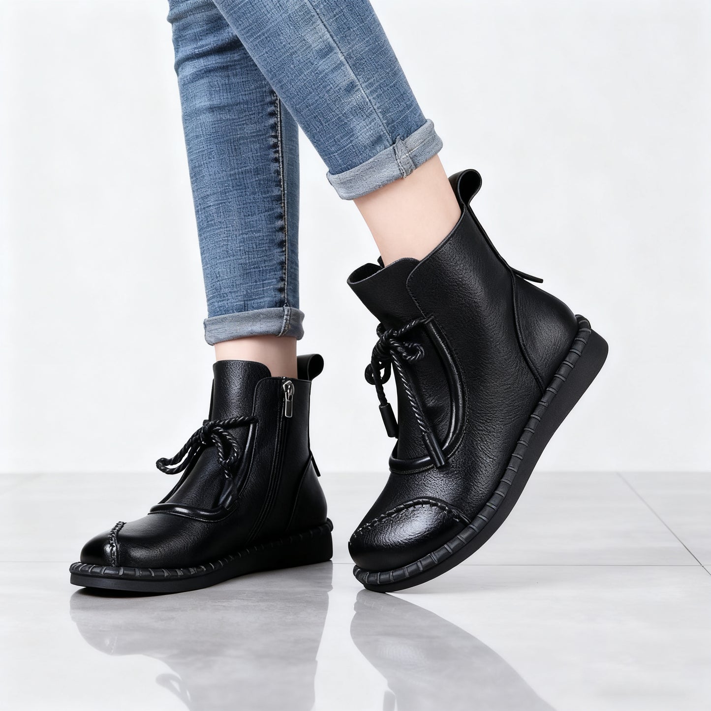 🔥✨【35-40】🌷👢2025 Wczesna jesień Nowość Przedsprzedaż🎉 Damskie buty vintage z miękkiej skóry