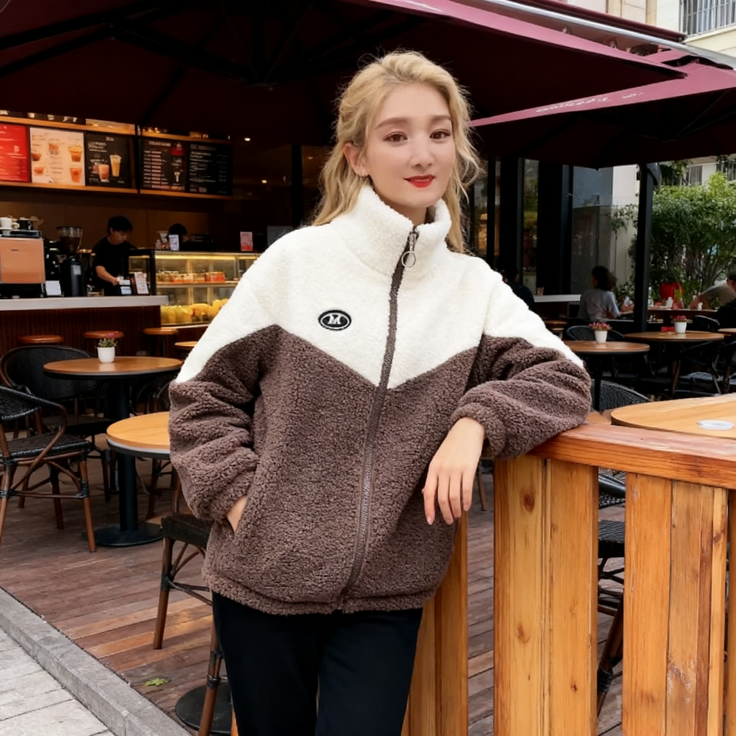 🔥【Kup jeden, a drugi dostaniesz gratis】🐏【M-4XL】Zimowa kurtka polarowa, kurtka bawełniana, wzmocniona kurtka bawełniana z wełny jagnięcej, ciepła kurtka