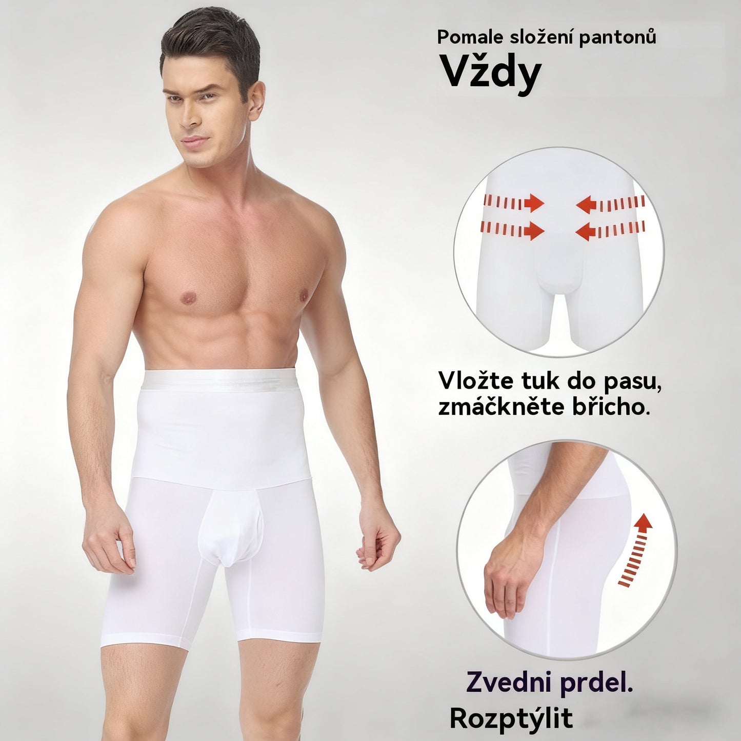 【Kupte 1 a získejte 1 zdarma】Pánské prodyšné elastické kalhoty s vysokým pasem, tvarující bříško