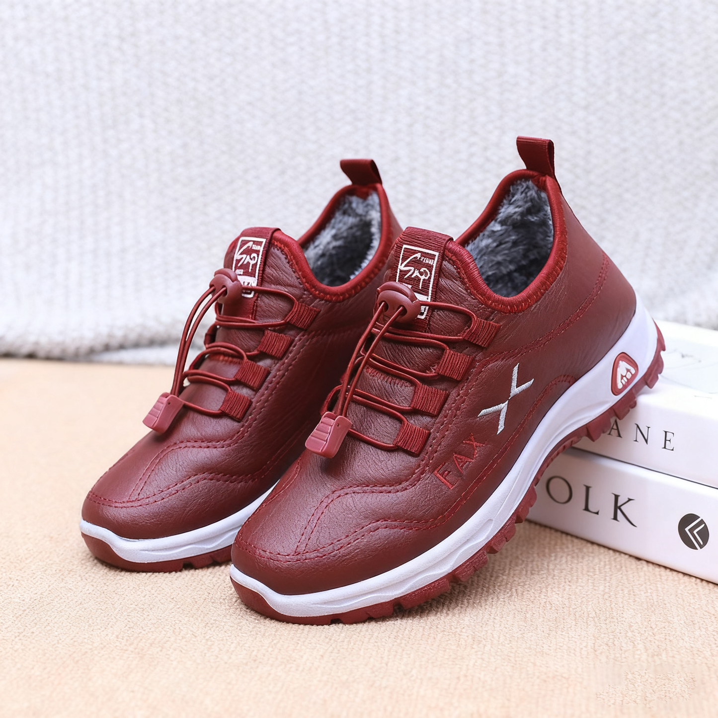 【35-41】Damskie ręcznie robione buty z prawdziwej skóry z aksamitu i bawełny w nowym stylu, zimowe