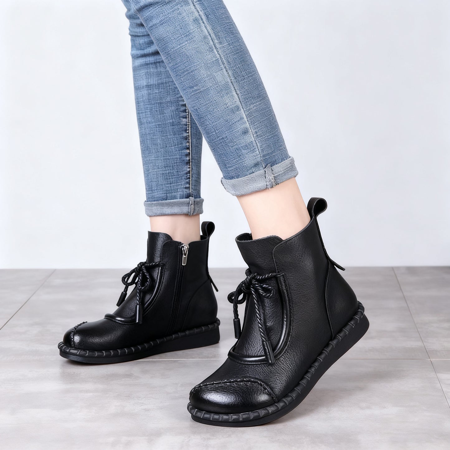 🔥✨【35-40】🌷👢2025 Wczesna jesień Nowość Przedsprzedaż🎉 Damskie buty vintage z miękkiej skóry