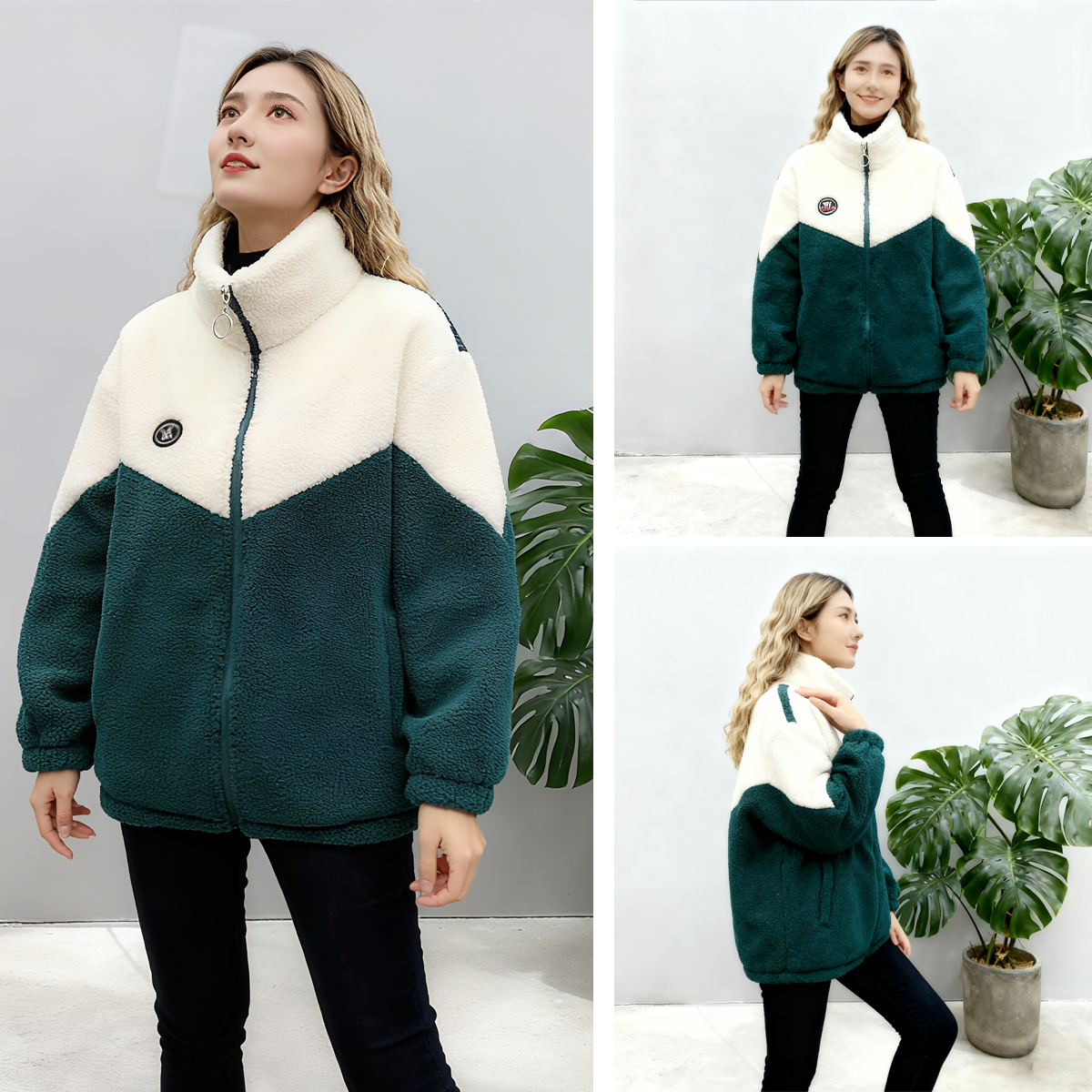 🔥【Kup jeden, a drugi dostaniesz gratis】🐏【M-4XL】Zimowa kurtka polarowa, kurtka bawełniana, wzmocniona kurtka bawełniana z wełny jagnięcej, ciepła kurtka