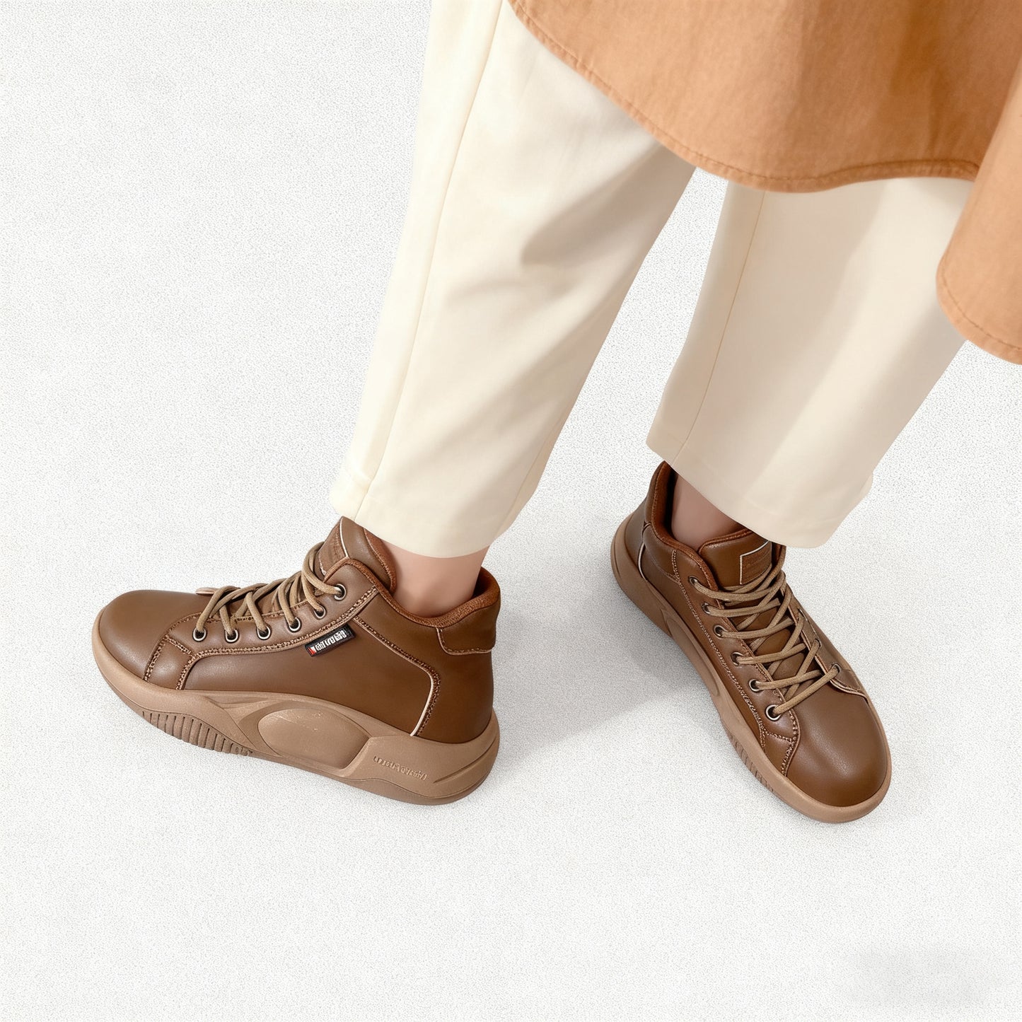 【35-43】Bujane buty w stylu retro z grubą podeszwą ze skóry bydlęcej w nowym stylu, modne, wszechstronne buty codzienne