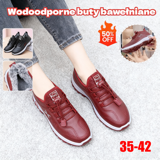 【35-41】Damskie ręcznie robione buty z prawdziwej skóry z aksamitu i bawełny w nowym stylu, zimowe