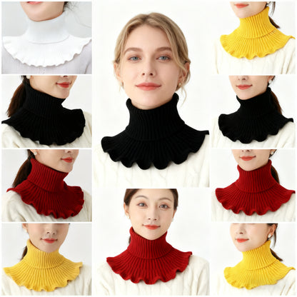 💖【5/10 za】Zimowy szalik dzianinowy na szyję – Damski szalik odporny na zimno z efektownym kołnierzykiem