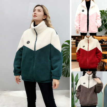 🔥【Kup jeden, a drugi dostaniesz gratis】🐏【M-4XL】Zimowa kurtka polarowa, kurtka bawełniana, wzmocniona kurtka bawełniana z wełny jagnięcej, ciepła kurtka