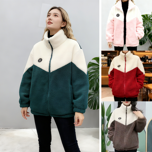 🔥【Kup jeden, a drugi dostaniesz gratis】🐏【M-4XL】Zimowa kurtka polarowa, kurtka bawełniana, wzmocniona kurtka bawełniana z wełny jagnięcej, ciepła kurtka