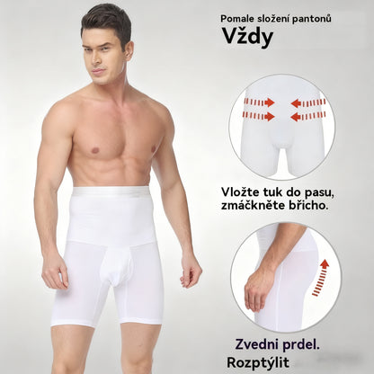 【Kupte 1 a získejte 1 zdarma】Pánské prodyšné elastické kalhoty s vysokým pasem, tvarující bříško