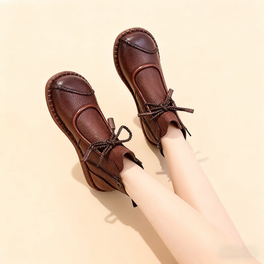 🔥✨【35-40】🌷👢2025 Wczesna jesień Nowość Przedsprzedaż🎉 Damskie buty vintage z miękkiej skóry
