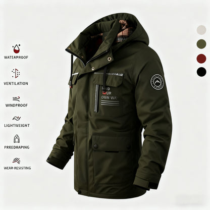 🔥🔥【M-6XL】Jesień i zima męska gruba ciepła wiatroszczelna i wodoodporna kurtka