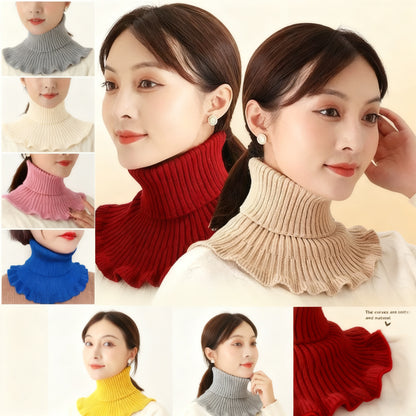💖【5/10 za】Zimowy szalik dzianinowy na szyję – Damski szalik odporny na zimno z efektownym kołnierzykiem