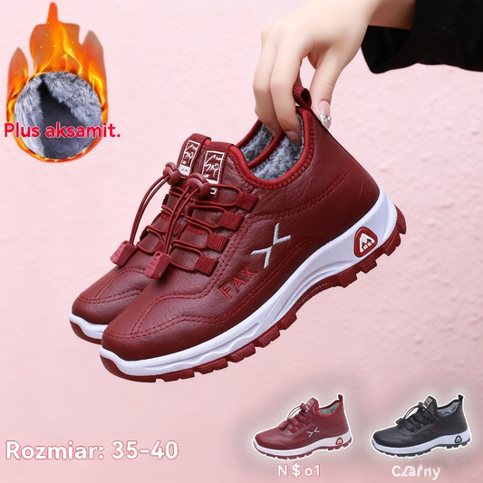 【35-41】Damskie ręcznie robione buty z prawdziwej skóry z aksamitu i bawełny w nowym stylu, zimowe