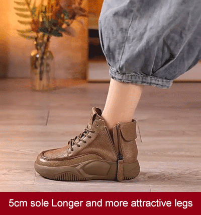 【30% zniżki】【36-41】Nowe skórzane botki sportowe i rekreacyjne, grube podeszwy, buty typu martensy, wygodne i nie męczą stóp.