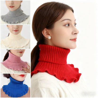 💖【5/10 za】Zimowy szalik dzianinowy na szyję – Damski szalik odporny na zimno z efektownym kołnierzykiem