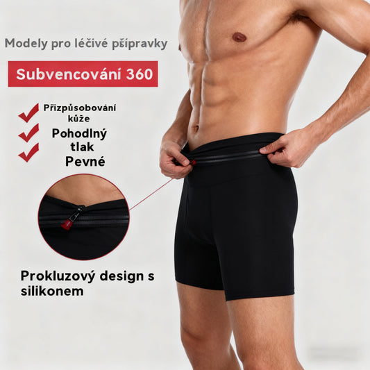 【Kupte 1 a získejte 1 zdarma】Pánské prodyšné elastické kalhoty s vysokým pasem, tvarující bříško