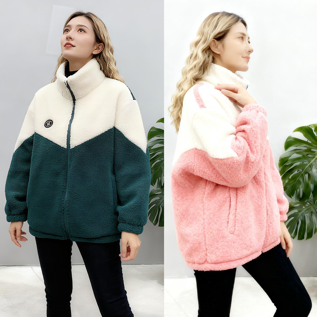 🔥【Kup jeden, a drugi dostaniesz gratis】🐏【M-4XL】Zimowa kurtka polarowa, kurtka bawełniana, wzmocniona kurtka bawełniana z wełny jagnięcej, ciepła kurtka
